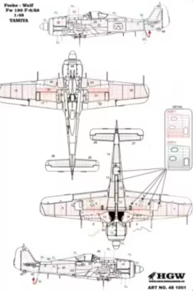 Riveting Set Fw 190A/F-8 (Tamiya)  HGW481001