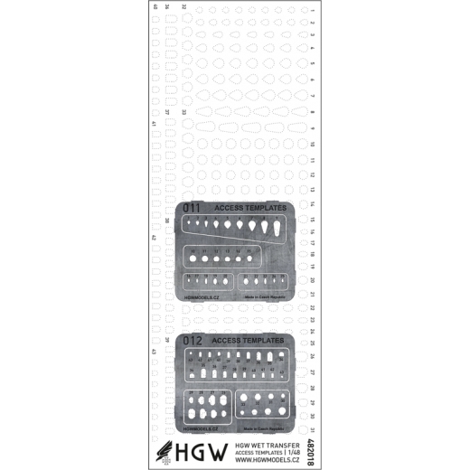 Access Templates Plus - Positive Rivets  HGW482019