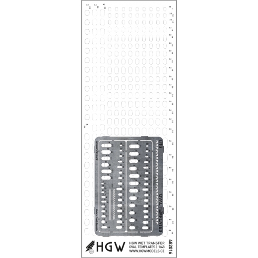 Oval Templates Plus - Positive Rivets  HGW482020