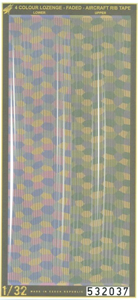Aircraft Rib Tape - 4 Colour Lozenge HGW532037