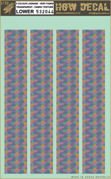 5 colour lower lozenge - very faded  HGW532044