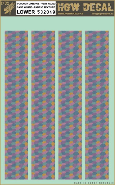 5 colour Lower lozenge - very faded  HGW532049