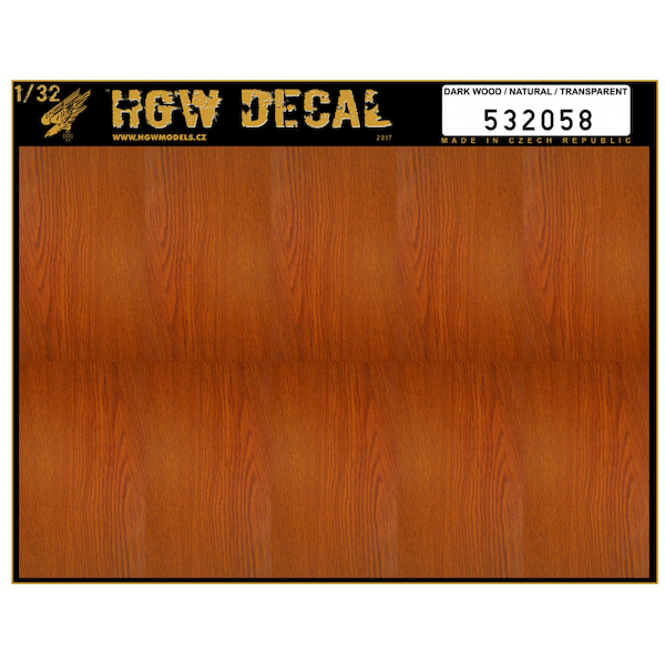 Dark wood /natural / transparant (NO GRID) HGW532058
