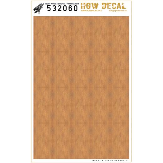 Light wood / natural / transparant (NO GRID) HGW532060