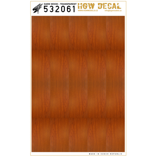 Dark wood / transparant (NO GRID) HGW532061