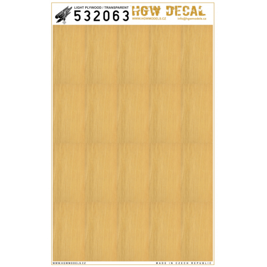 Light plywood / transparant (NO GRID) HGW532063