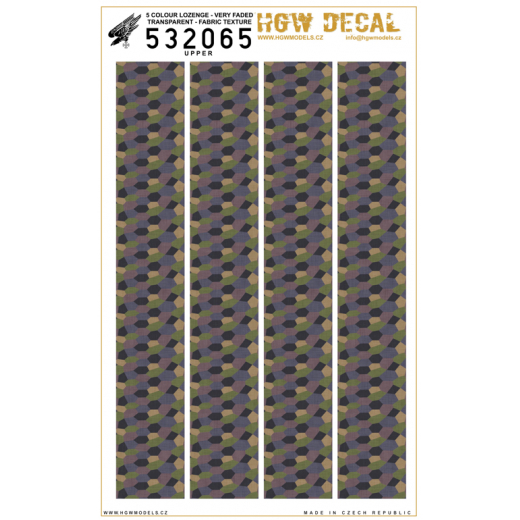 5 Colour Lozenge - Very Faded Transparent - fabric texture HGW532065