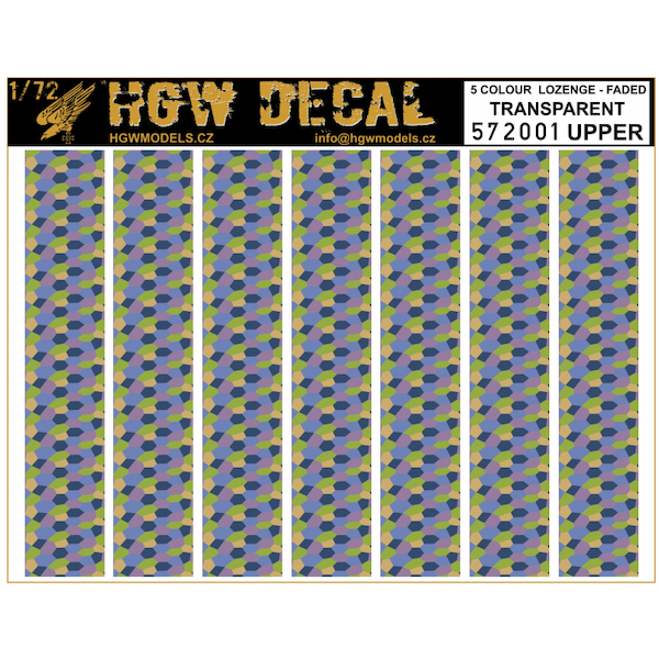 Five colour Upper Lozenge (faded) (transparent)  HGW572001