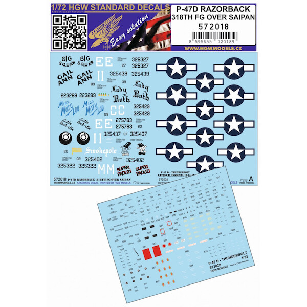 Republic P47D thunderbolt Razorback (318FG over Saipan HGW572018