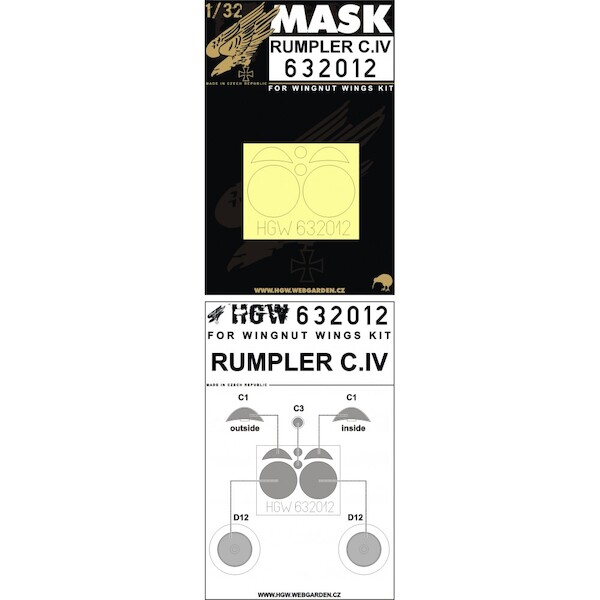 Rumpler CIV mask (Wingnut)  HGW632012