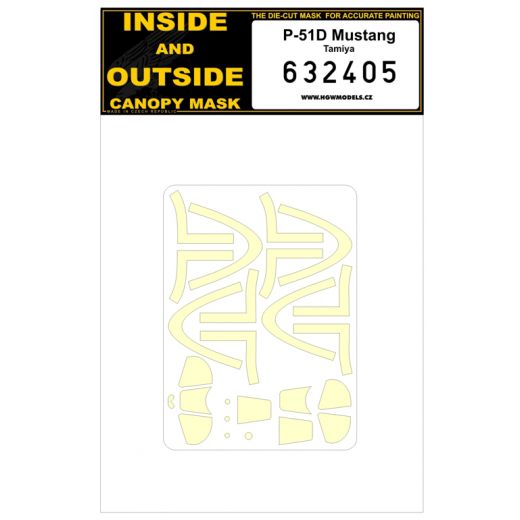 P51D Mustang Inside and outside canopy mask (Tamiya) HGW632405