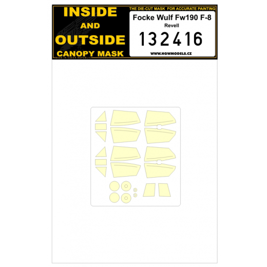 Focke Wulf FW190F-8  Inside and outside canopy mask (Revell)  HGW632416