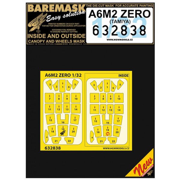 A6M2 Zero Canopy masks (Tamiya)  HGW632838