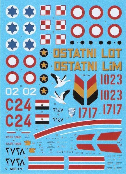 Mikoyan MiG17F (Polish AF,Israeli AF,Mosambique AF,Egypt AF (UPDATED REISSUE) 48-005