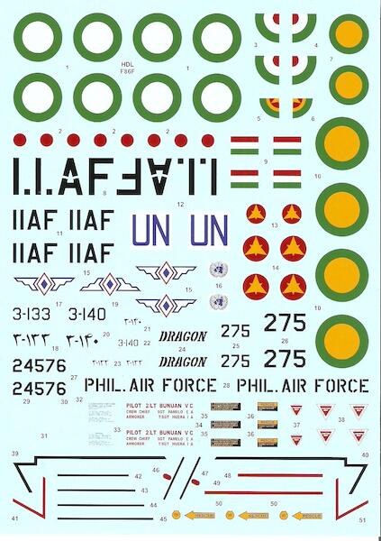 F86F-25/30 (F-40 wing) Sabre (camouflaged Iranian, Ethiopian and Philippine Air Force)  48-034