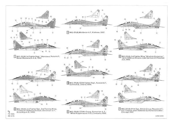 Mikoyan MiG29 Fulcrum (USSR,Georgie,Moldavia,Peru,Rumania  HDL48015