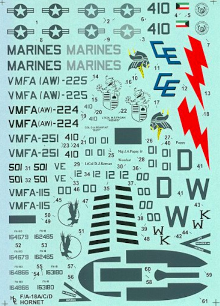 F/A18A/C/D Hornet (VMFA(AW)224,VMFA(AW)225,VMFA115,VMFA251)  HDL72023