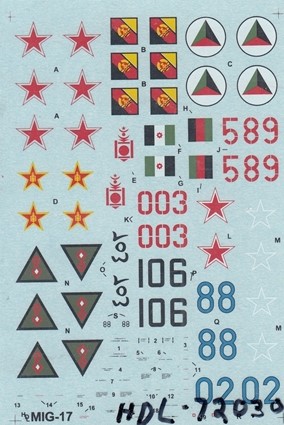 Mikoyan MiG17 Fresco A (Iraq, USSR,NVA,Mongolia) HDL72030