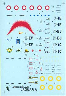 Sepecat Jaguar A (FAF)  HI-DECAL LINE 3