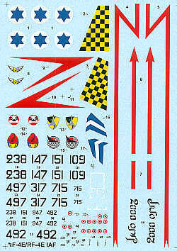 F4/F4E(s) RF4E Phantom (Israeli AF) HI-DECAL LINE25