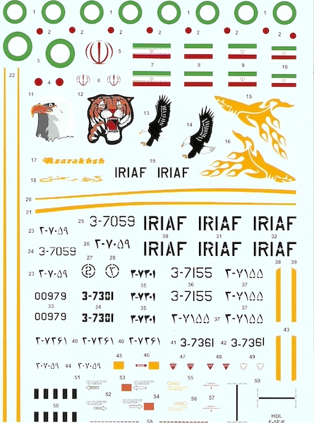 F5E/F Tiger II / Azarakhsh  HI-DECAL LINE48