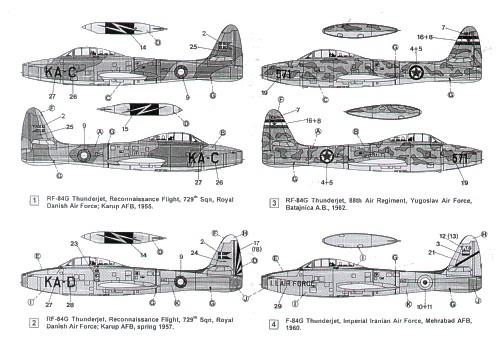 F/RF84G Thunderjet HI-DECAL LINE48