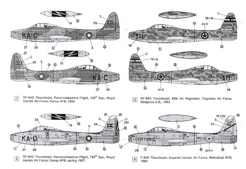 F/RF84G Thunderjet  HI-DECAL LINE48