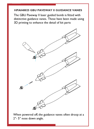 Paveway II GBU guidance vanes (8x)  HPA048025