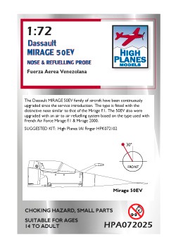 Dassault Mirage 50EV Nose and Refueling Probe (Venozolean Version)  HPA072025