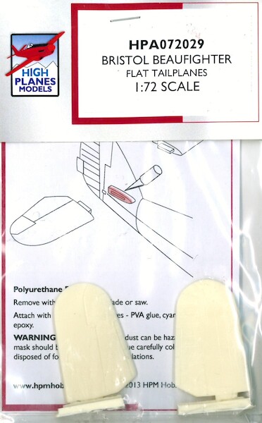 Bristol Beaufighter flat tailplanes  HPA072029