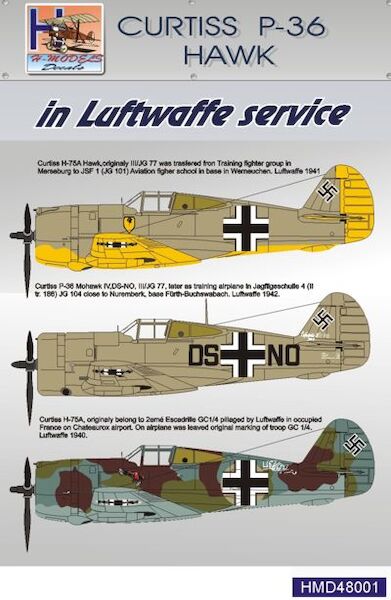 Curtiss P36 Hawk in Luftwaffe Service  HMD48001