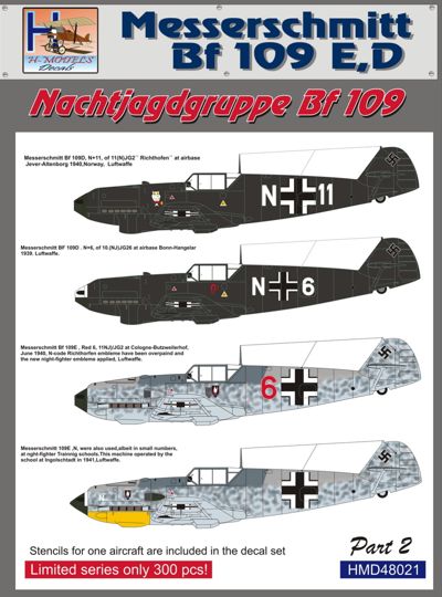 Messerschmitt BF109E (Nachtjagdgruppe BF109) Part 2  HMD48021