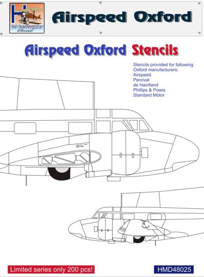 Airspeed Oxford Stencils (for 6 Aircraft)  HMD48025