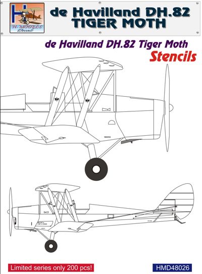 De Havilland DH82 Tiger Moth Stencils (for 4 Aircraft)  HMD48026