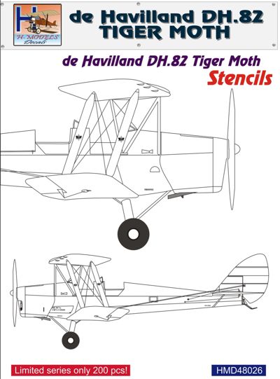 De Havilland DH82 Tiger Moth Stencils (for 4 Aircraft) HMD48026