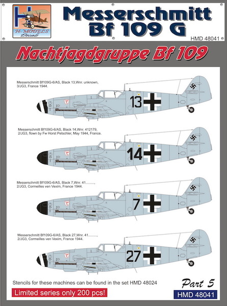 Messerschmitt BF109G-6AS (Nachtjagdgruppe BF109) Part 5  HMD48041