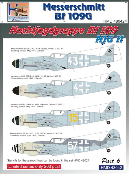 Messerschmitt BF109G-10 (Nachtjagdgruppe BF109) Part 6  HMD48042