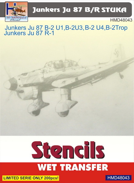 Junkers Ju87B/R Stuka Stencils (for 2 Aircraft) HMD48043
