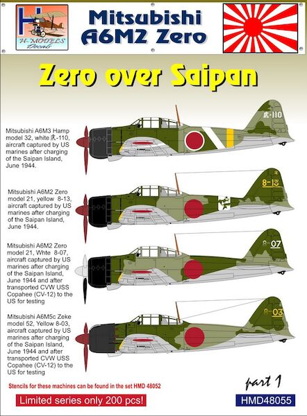 Mitsubishi A6M2 Zero over Saipan, Pt.1  HMD48055