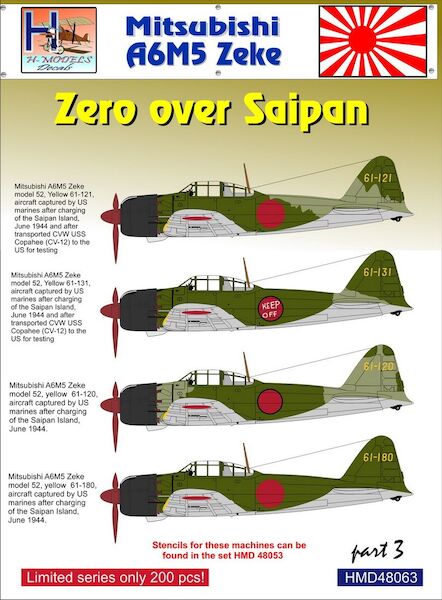 Mitsubishi A6M5 Zeke over Saipan, Pt.3  HMD48063