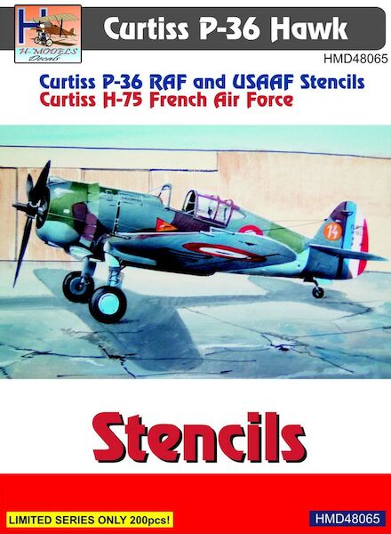 Curtiss P36 Hawk stencils HMD48065