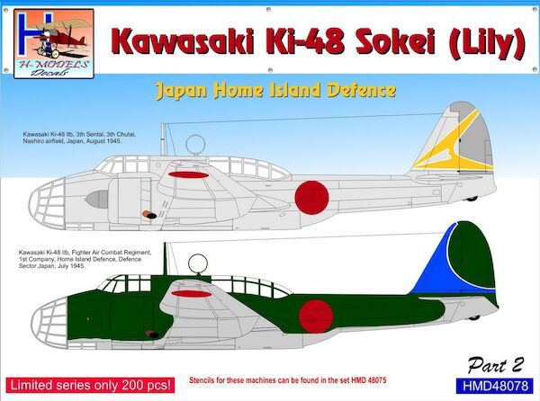 Kawasaki Ki48 'Lily' Japan Home Island Defence, Pt.2  HMD48078