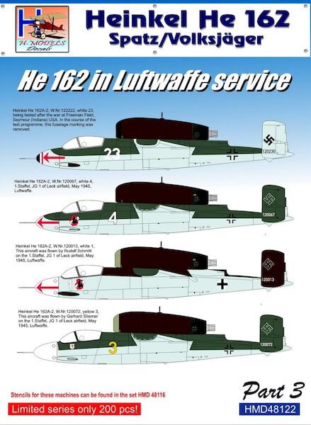 Heinkel He162 in Luftwaffe Service, Pt.3 HMD48122