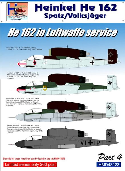 Heinkel He162 in Luftwaffe Service, Pt.4 HMD48123