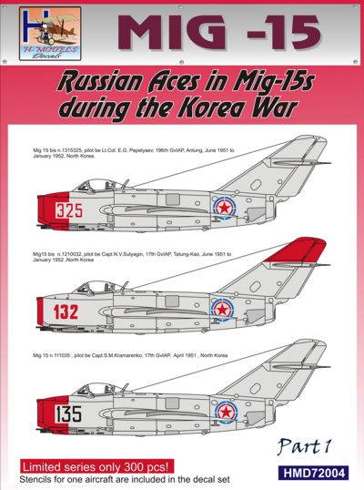 Mikoyan Mig15 Soviet aces in Korea Prt 1 (REPRINT) HMD72004
