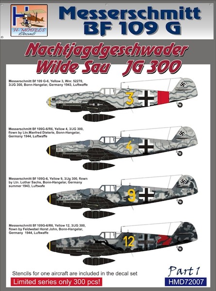Messerschmitt BF109G (NJG300 "Wilde Sau") Part 1  HMD72007