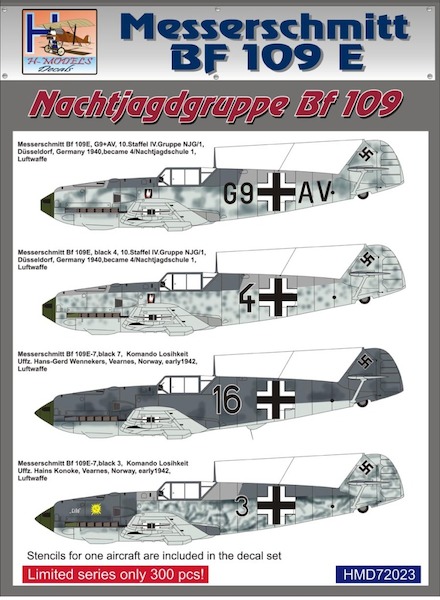 Messerschmitt BF109E (NachtJagdGruppe) HMD72023
