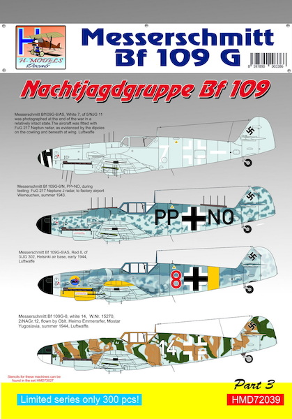 Messerschmitt Bf 109G NJGr Bf 109, Pt.3 HMD72039