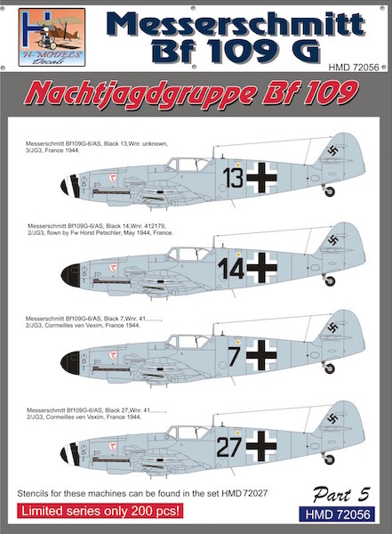 Messerschmitt BF109G-6AS (Nachtjagdgruppe BF109) Part 5 HMD72056