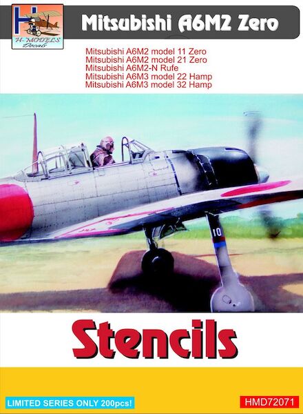 Mitsubishi A6M2 Zero stencils HMD72071